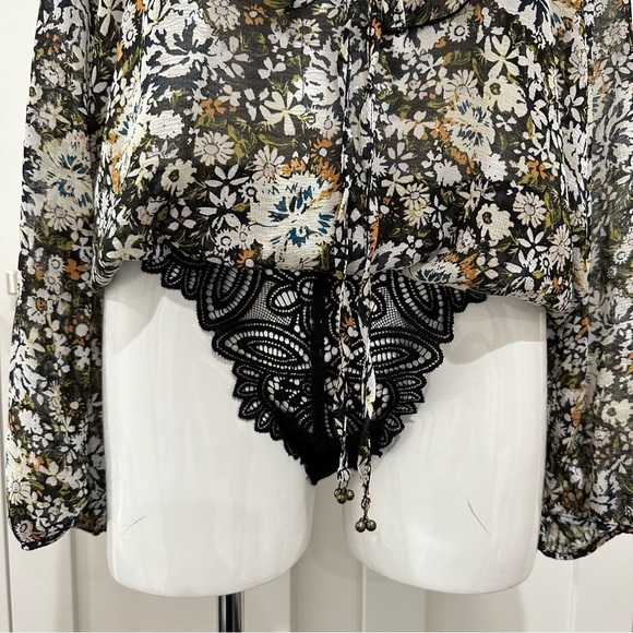 Intimately Free People Say It To Me Floral Bodysuit Size Medium - Picture 10 of 13